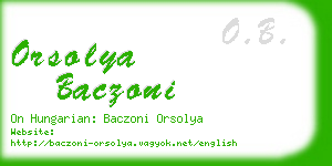 orsolya baczoni business card